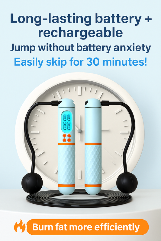 JinRuFit™ Smart Jump Rope – Track Calories, Speed & Bluetooth Sync