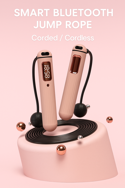 JinRuFit™ Smart Bluetooth Jump Rope – 有线/无线双模式智能跳